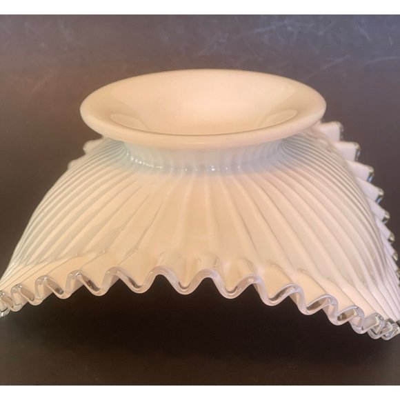 Fenton Silver Crest Banana Fruit Bowl Footed Pedestal 12" x 5" Vintage 1950's - Picture 8 of 14